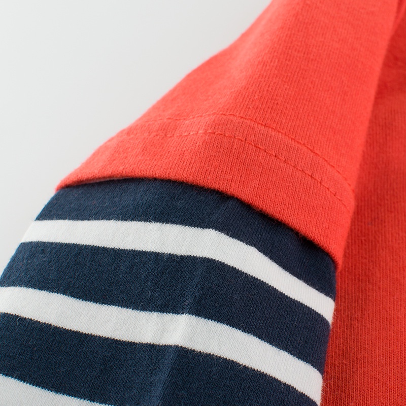 Áo thun IELGY chất liệu cotton tay dài phối màu phong cách Hàn Quốc