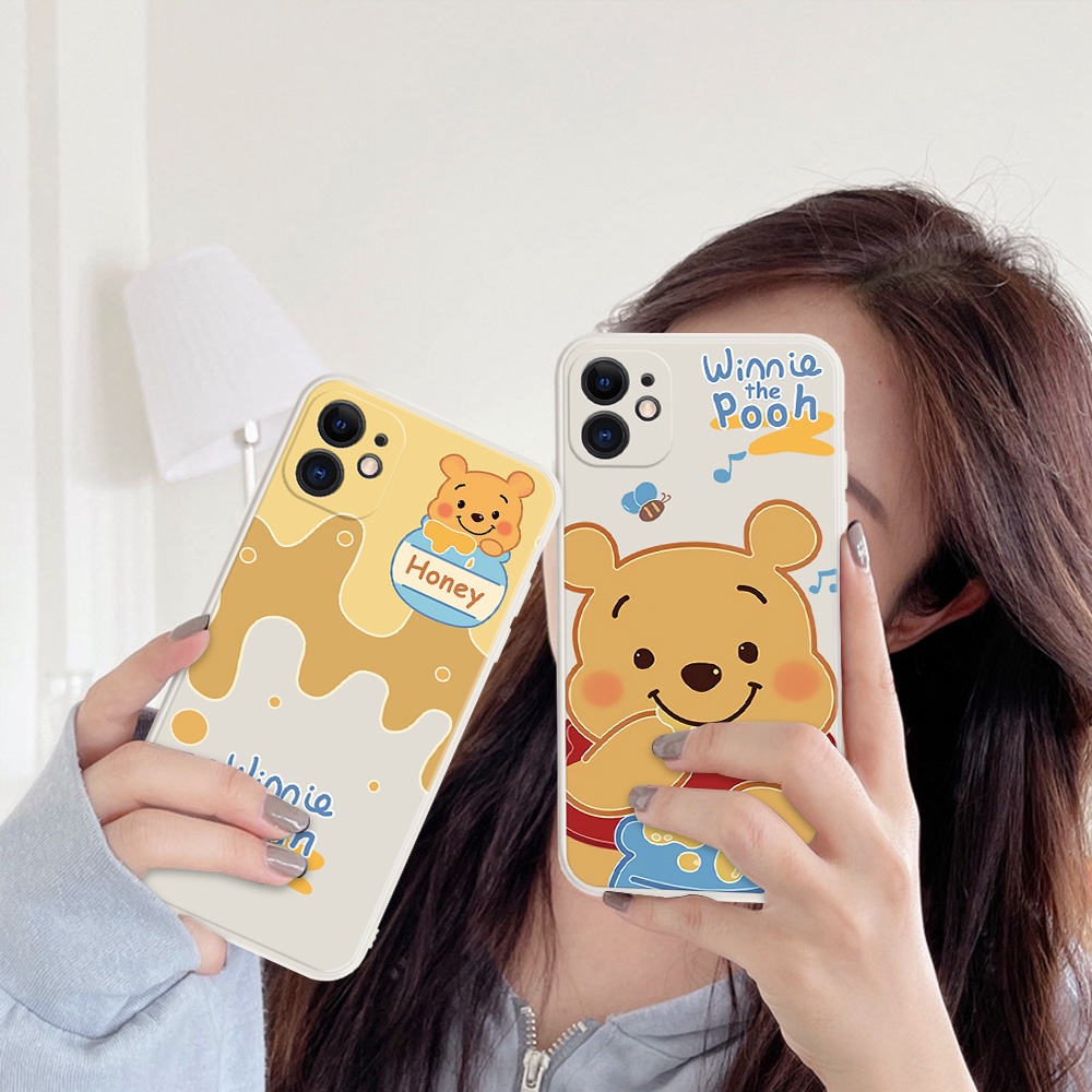 Ốp Điện Thoại Chống Rơi Họa Tiết Gấu Pooh Cho Samsung Galaxy A7 2018 A50 A30S A50S A30 A20 M10S A10S M01S