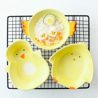 Bát sứ hình con gà cho bé ăn dặm
