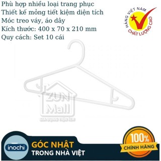 Móc Treo Quần Áo Bằng Nhựa Cao Cấp HARA Inochi Nhật Bản - Móc áo mỏng Hara 184