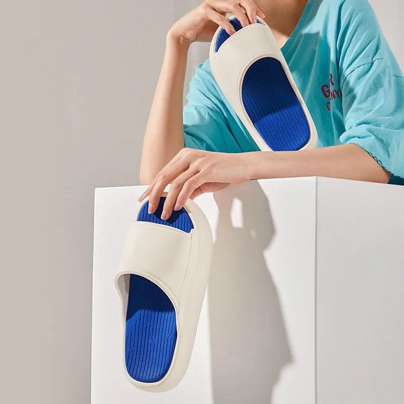 Dép quai ngang nam và nữ đế Cao 5cm không trơn trượt, chất liệu eva siêu bền không ngấm nước
