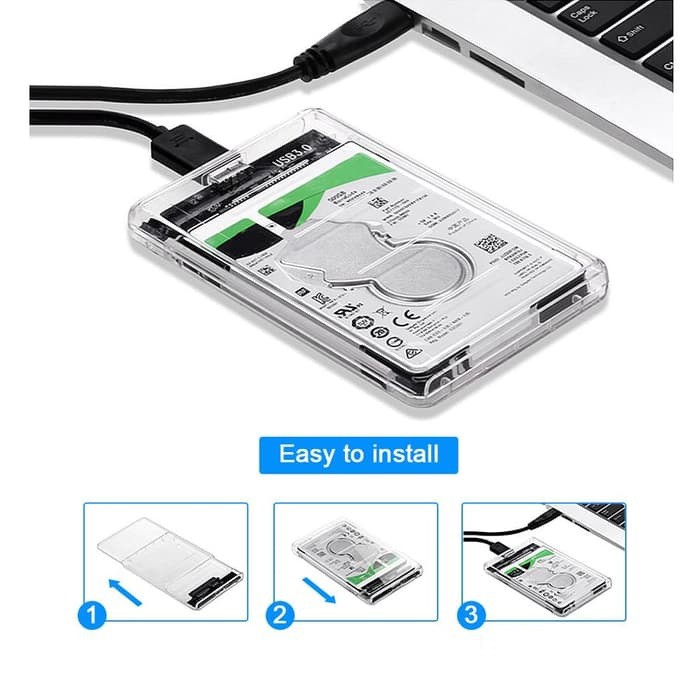 Hộp Đựng Ổ Cứng Ngoài Hdd Trong Suốt 2.5 Usb 2.0 | BigBuy360 - bigbuy360.vn