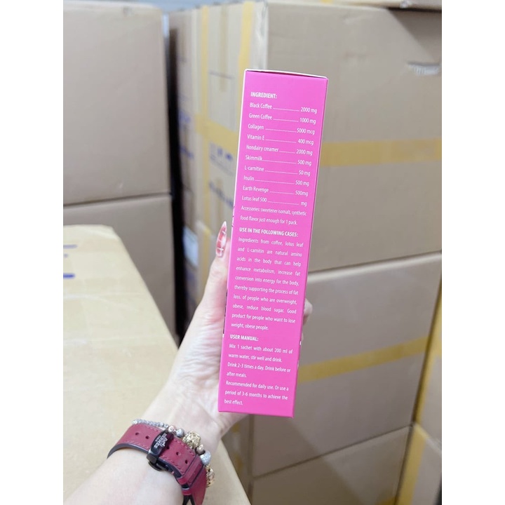 Detox Cà Phê Giảm Cân Colagen Hộp 10gói Giảm Mạnh