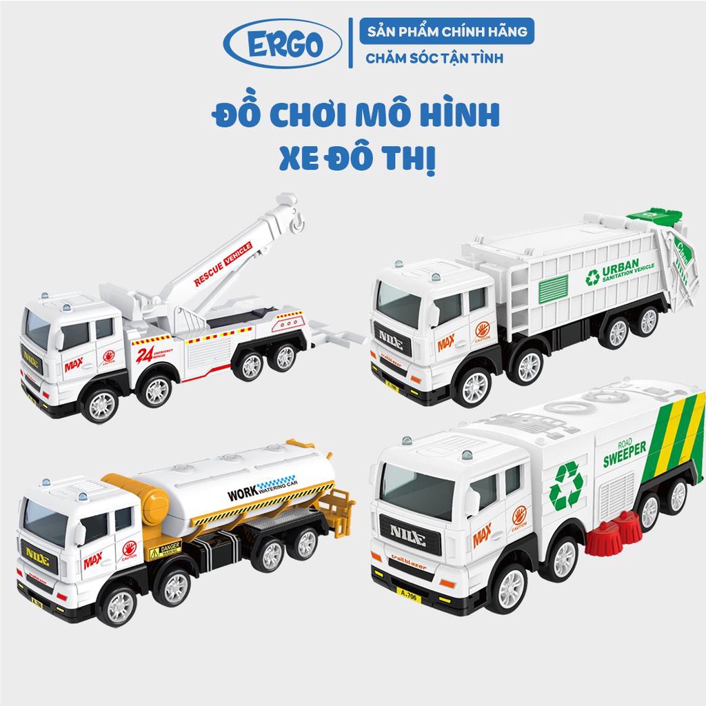 Xe đồ chơi mô hình mô phỏng xe công trình đô thị - đồ chơi kích thích trí sáng tạo