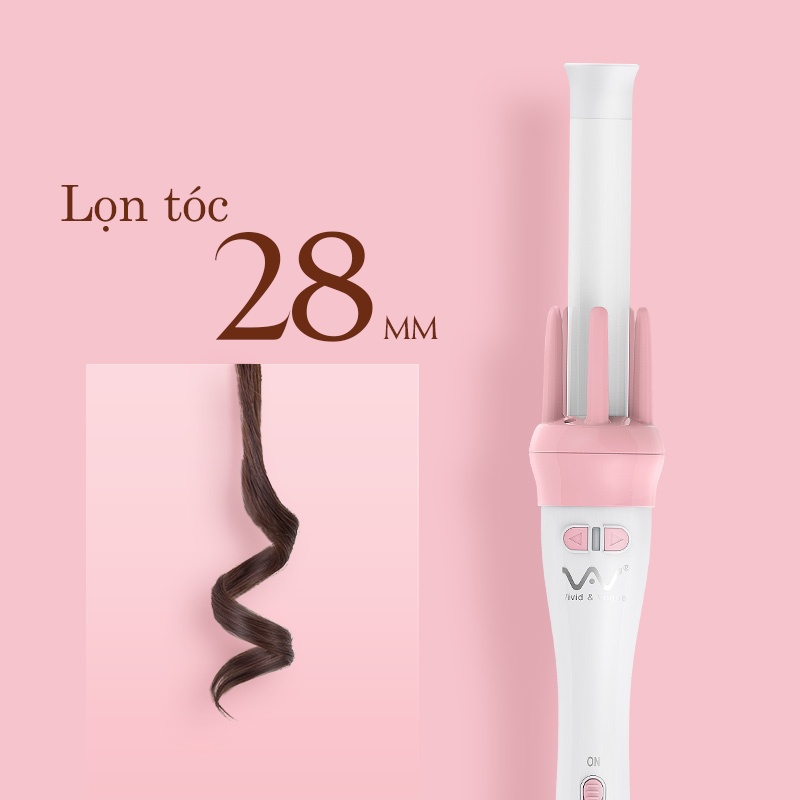 Máy uốn tóc VIVID & VOGUE VAV022B trục size 28mm, máy uốn tóc tự động chính hãng VividVogue