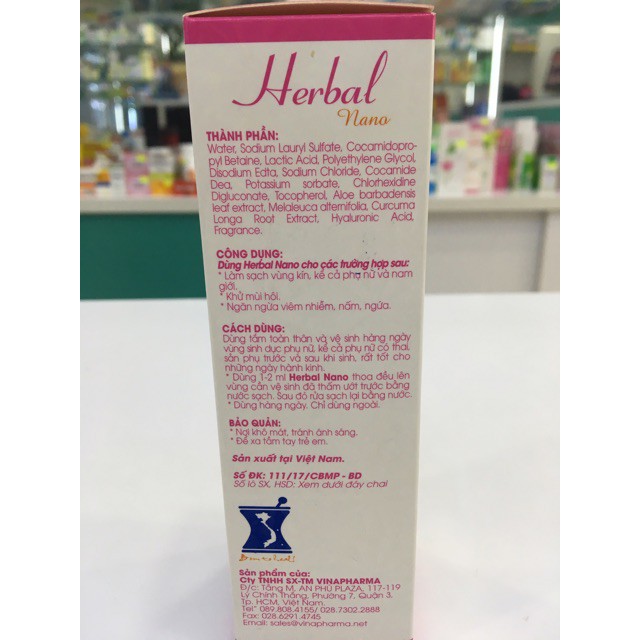 Dung dịch vệ sinh toàn thân  Herbal Nano -Amipharma - FREESHIP 99k