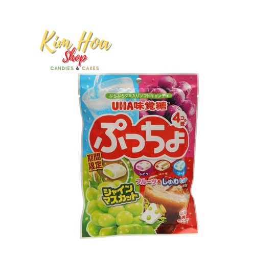 Kẹo vị hoa quả UHA Puccho Assort 93g mix 4 vị tự nhiên đến từ Nhật bản - MADE IN JAPAN