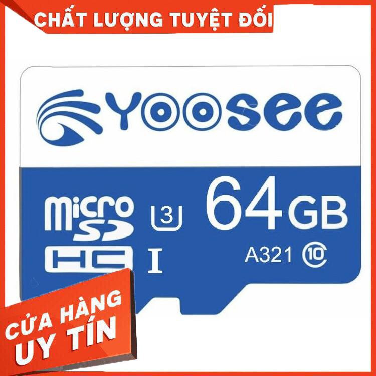 [Bán Giá Gốc] Thẻ nhớ YOOSEE 64GB U3 Class 10 chuyên dụng cho camera wifi và điện thoại