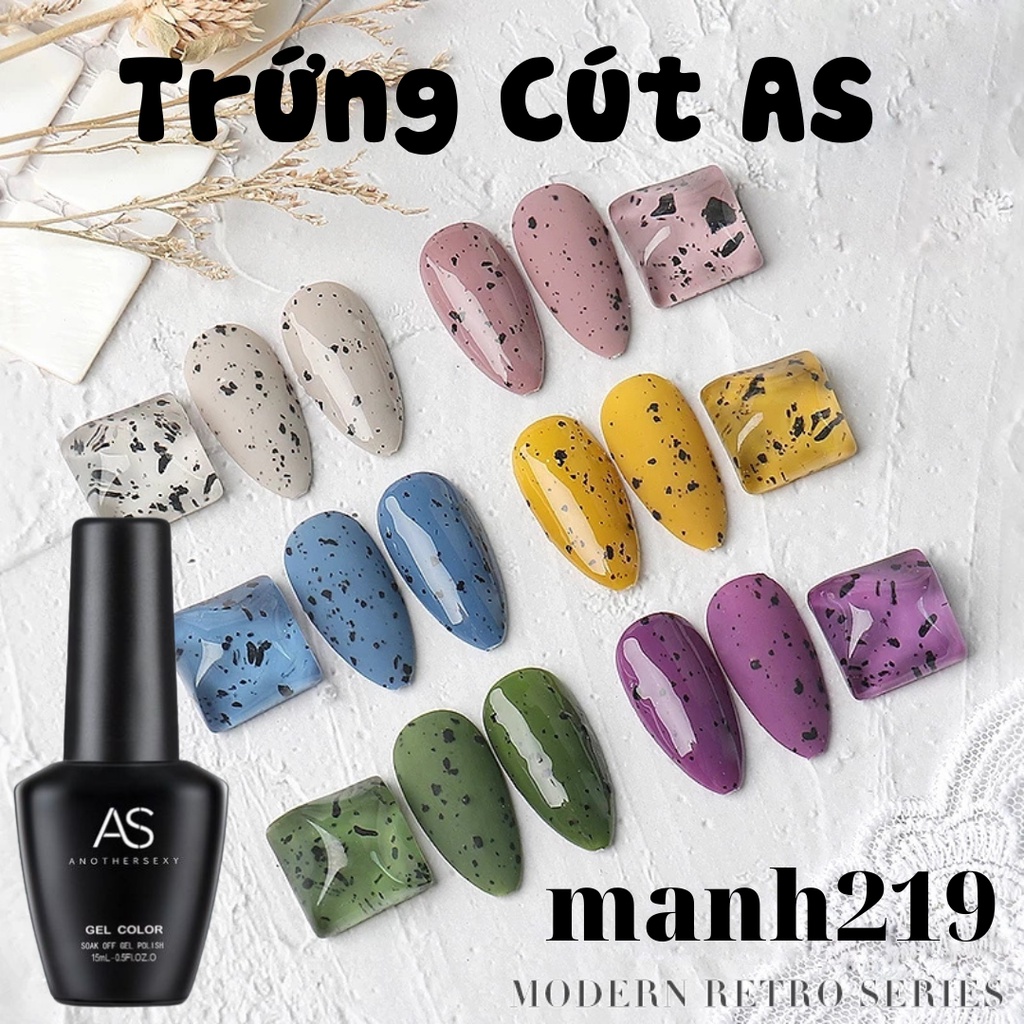 Sơn Gel Top Trứng Cút AS Chai đen