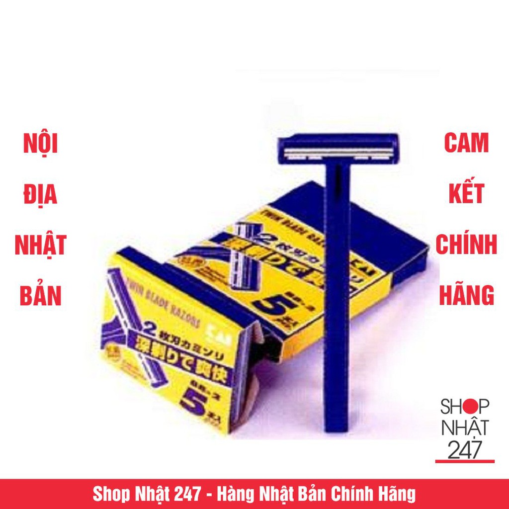 Set 5 dao cạo râu KAI cho nam Nội địa Nhật Bản