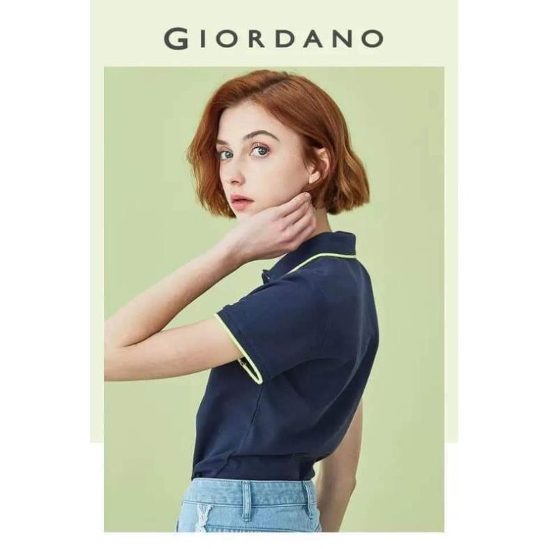 Áo polo nữ trơn Giordano hàng chính hãng New *