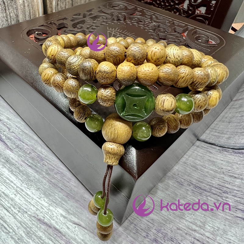 Vòng Tay Trầm Hương Tràng 108 Hạt Tốc Vườn Tự Nhiên Quảng Nam  6/7/8mm