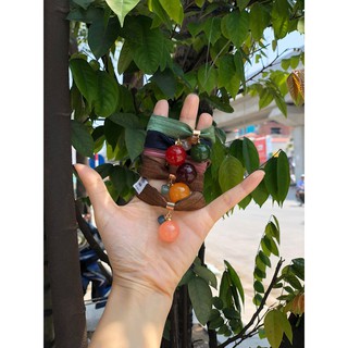 Dây cột tóc hạt đá nhiều màu