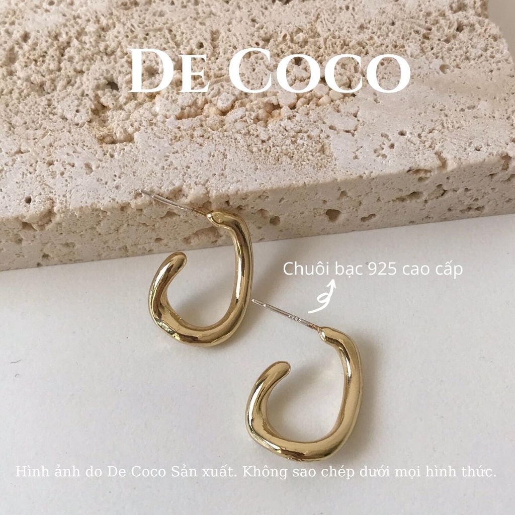 Khuyên tai màu gold Curvy decoco.accessories