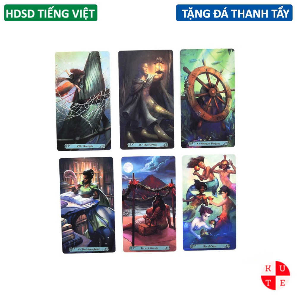 Bài Tarot Mermaid 78 Lá Bài Tặng Hướng Dẫn Sử Dụng Tiếng Việt Và Đá Thanh Tẩy C35