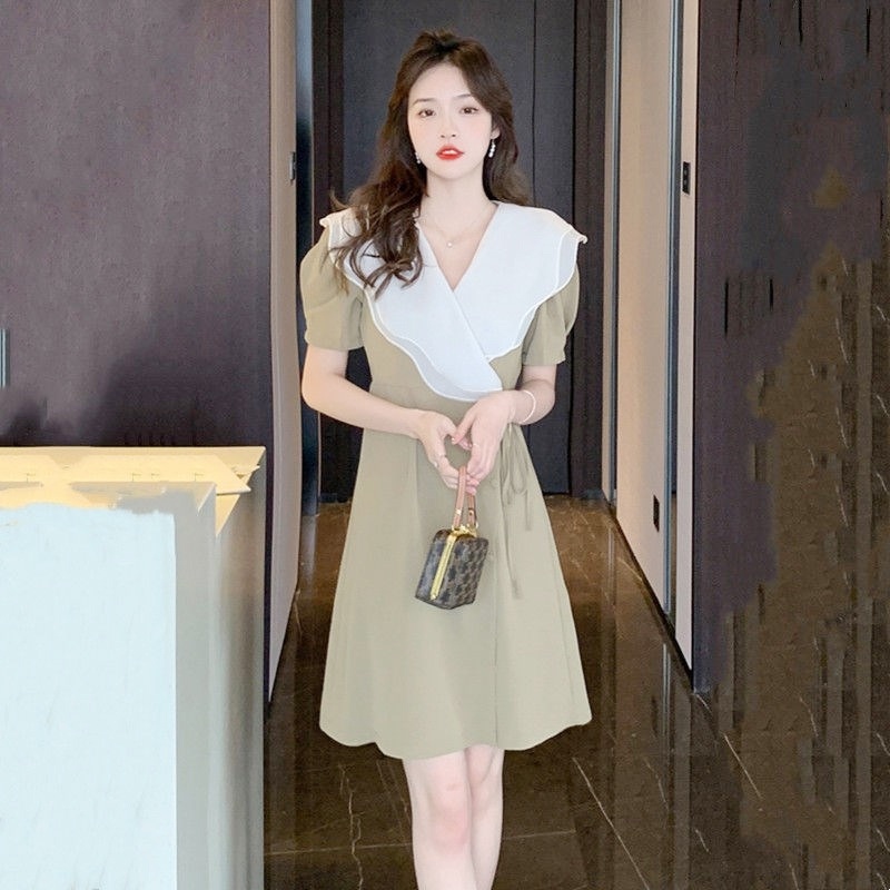 Váy Liền Thân Dáng Ngắn Cổ Bèo Tiểu Thư Thời Trang Nữ Mẫu Mới Xinxoshop