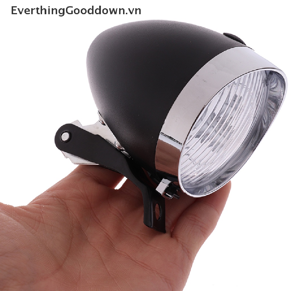 Đèn LED 3 Bóng Gắn Phía Trước Xe Đạp Phong Cách Retro