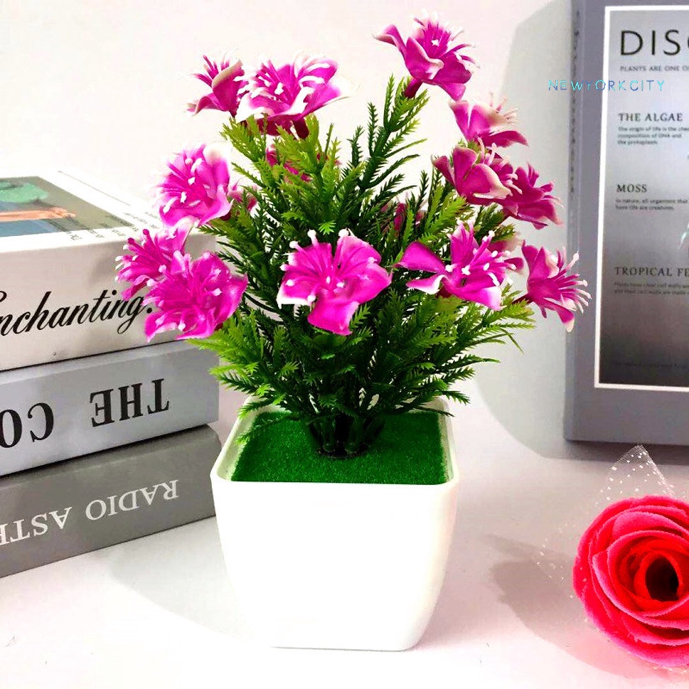 1 Chậu Hoa Anh Đào Nhân Tạo Dùng Cho Trang Trí