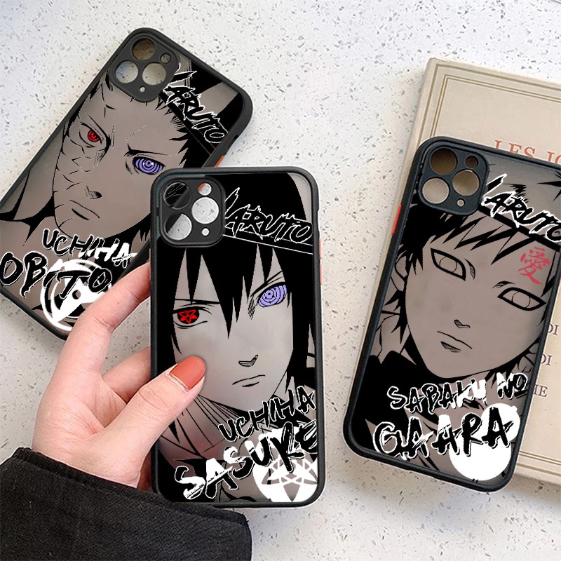 Ốp Điện Thoại Nhựa Cứng In Hình Anime Naruto Bảo Vệ Camera Cho iPhone 11 12 13 Pro Max 7 8 SE 2020 X XS