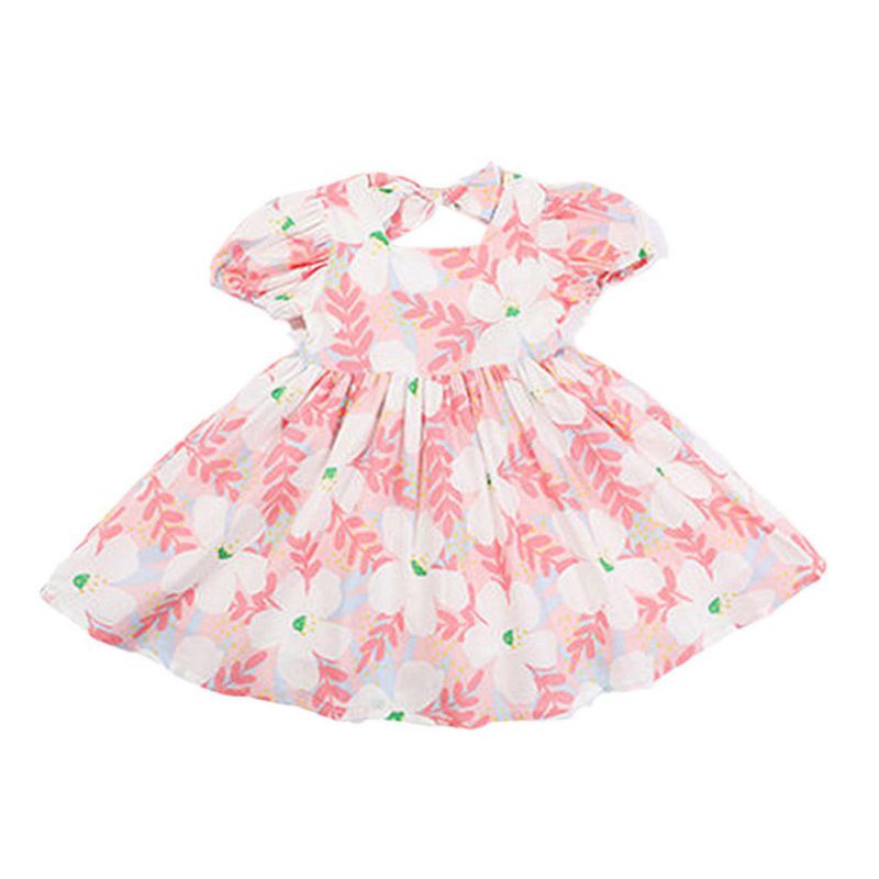 Đầm Công Chúa Tay Ngắn In Hoa Se7en Cho Bé Gái