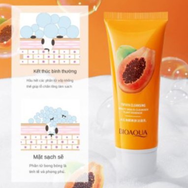 Sữa Rửa Mặt Đu Đủ Bioaqua Làm Sạch Dưỡng Ẩm Chăm Sóc Da Mềm Mại