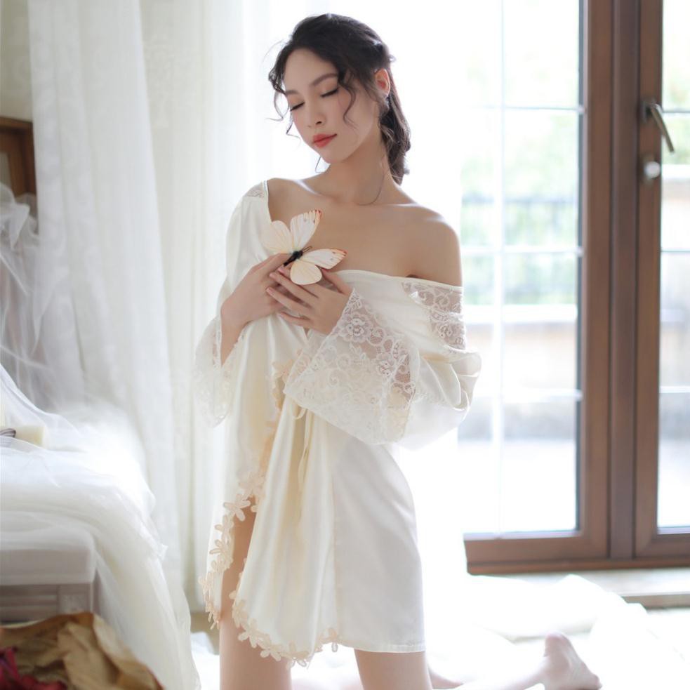 [Loại I - Siêu Đẹp] Áo choàng ngủ gợi cảm chất cao cấp mềm mịn A615-áo choàng ngủ phi lụa | BigBuy360 - bigbuy360.vn