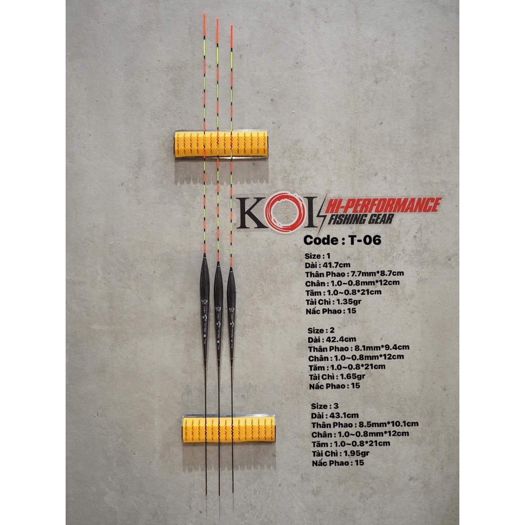 Phao Koi - Phao Phủ Carbon - T06 - Mẫu phao chuyên phi #Koicobra