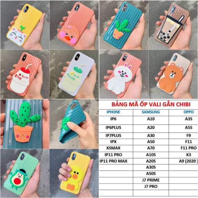 Combo 100c ốp vali gắn chibi 1630k