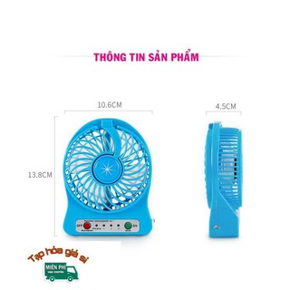 ❤️ FREESHIP ❤️ QUẠT MINI 3 TỐC ĐỘ (có đèn lep siêu kute)