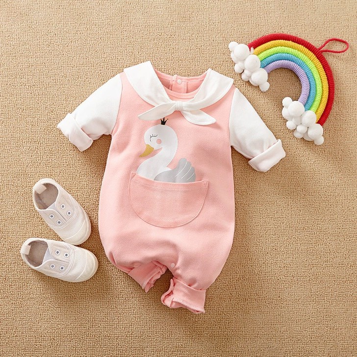 Bộ liền thân body cho bé gái, quần áo sơ sinh cho bé từ 1 tháng tuổi