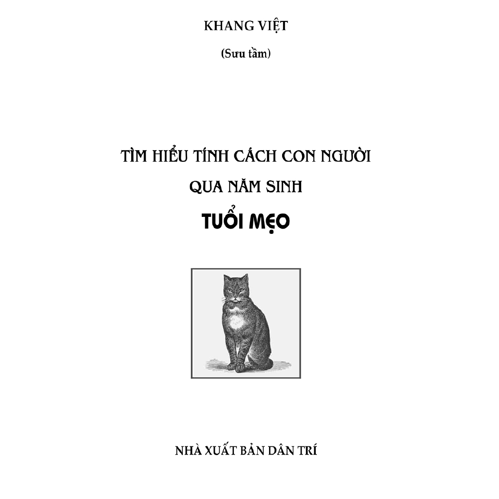 Sách - Tìm Hiểu Tính Cách Con Người Qua Năm Sinh - Tuổi Mẹo