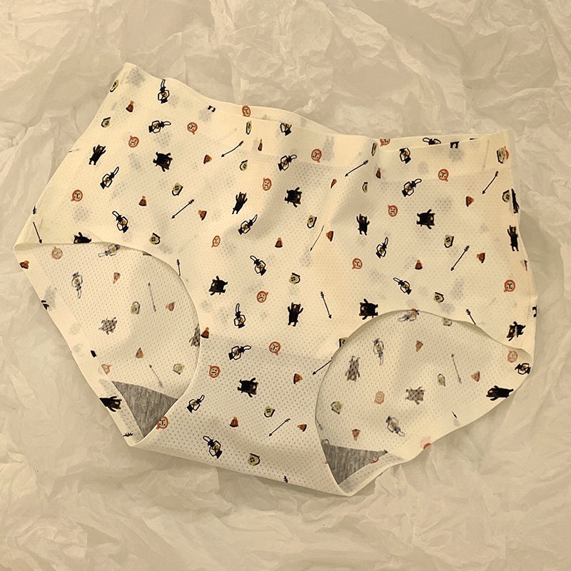 Quần Lót Lụa Mát Không Đường May Kháng Khuẩn Thoáng Khí Thời Trang Cho Nữ