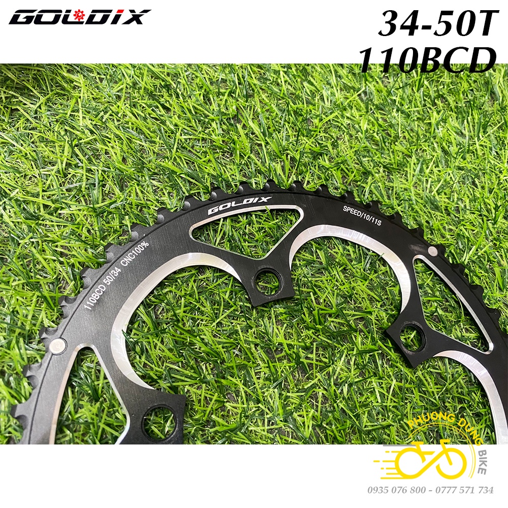 Bộ 2 đĩa rời nhôm xe đạp GOLDIX 110BCD 34-50T