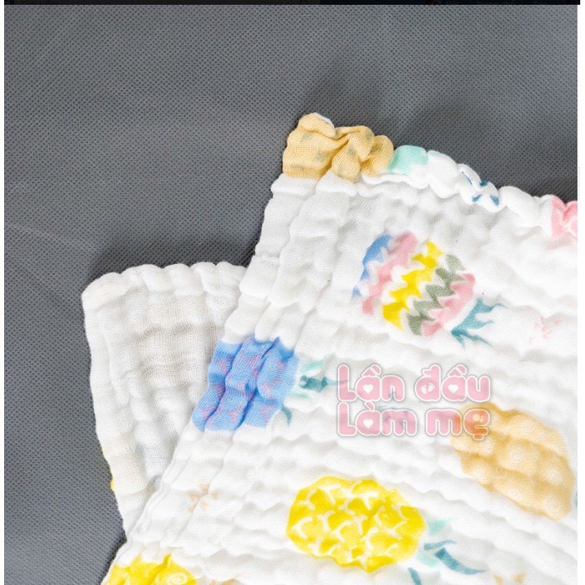 Khăn tắm cho bé sơ sinh cao cấp vải xô 6 lớp in hình mềm mại thấm hút tiêu chuẩn Nhật