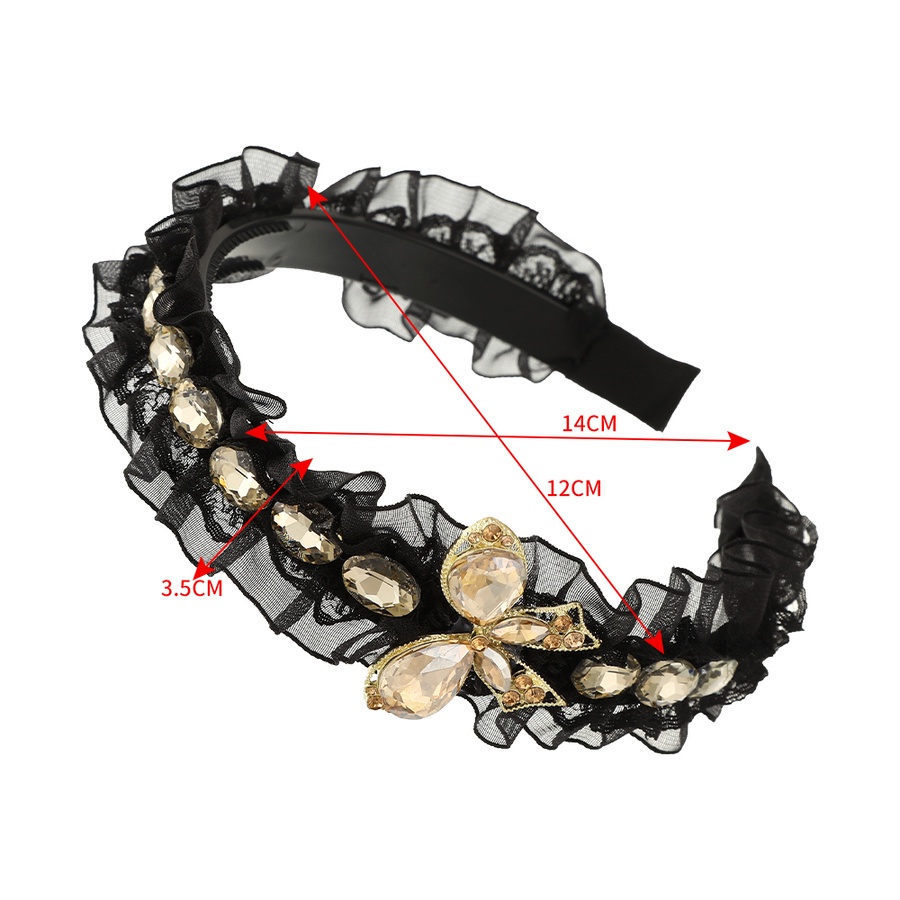 Cài Tóc Nơ Ren Đính Đá Thời Trang Cho Cô Dâu