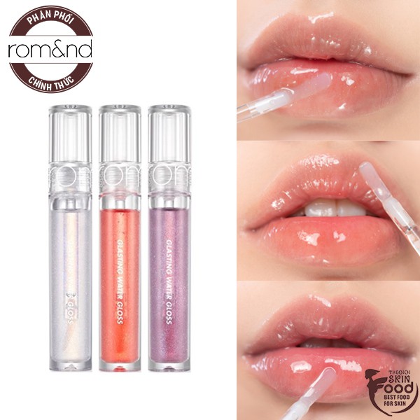 Son tint bóng cho đôi môi căng mọng Hàn Quốc Romand Glasting Water Gloss 4.5g