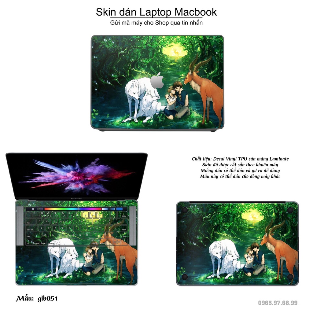 Skin dán Macbook mẫu Ghibli photo (đã cắt sẵn, inbox mã máy cho shop)