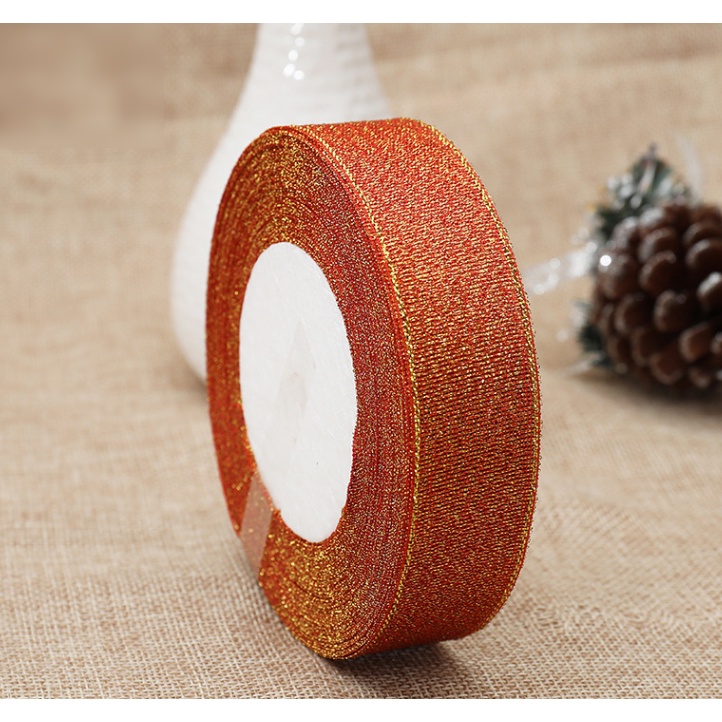 Dây voan màu dây ruy băng trang trí cây thông, trang trí giáng sinh