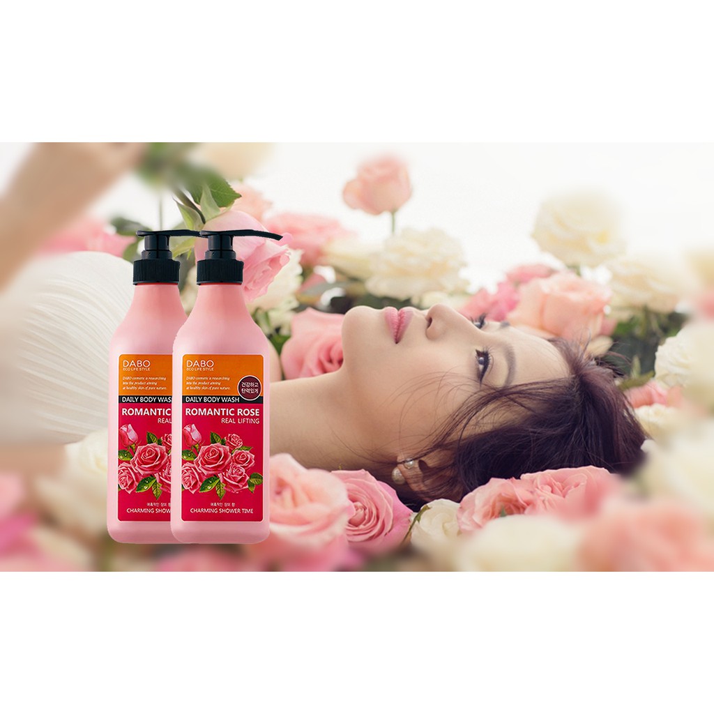 HÀNG CHÍNH HÃNG- Sữa tắm hoa hồng trắng da, thơm lâu Dabo Rose Hàn quốc 750ml/ Chai