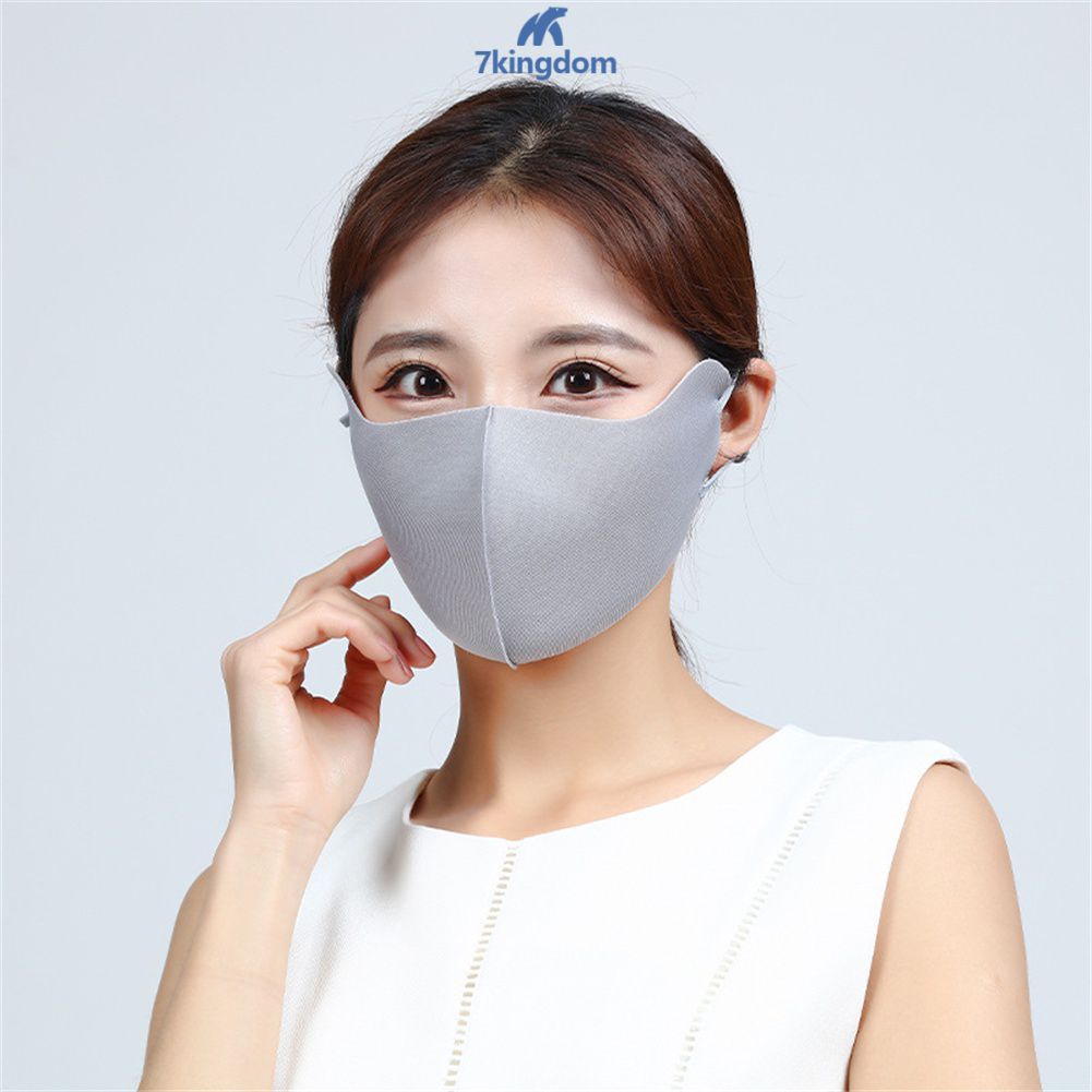 1 khẩu trang lụa lạnh chống nắng chống tia UV UPF50 + có thể giặt được