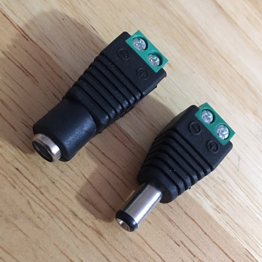 Bộ Jack nguồn, giắc sạc đực - cái chế pin sạc máy bắn vít, máy khoan DC 5.5x2.1mm