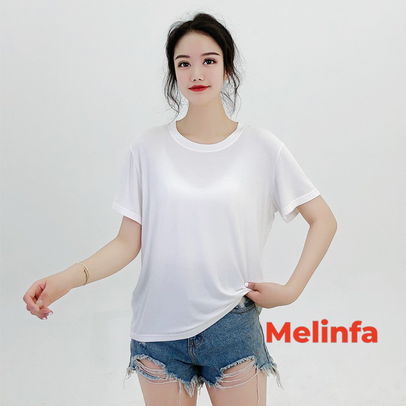 Áo thun nữ ngắn tay chất vải Modal (gỗ Sồi) mềm mại tự nhiên mát lạnh, áo phông nữ cộc tay mặc mùa hè mã A0249