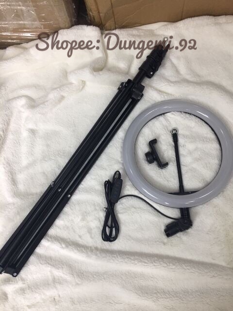 Bộ đèn livestream size 26cm kèm chân kẹp đèn 2m1