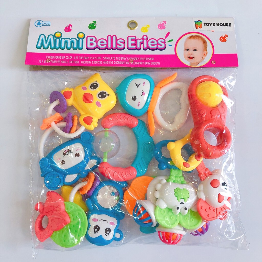 Xúc xắc cho bé  𝑭𝒓𝒆𝒆𝒔𝒉𝒊𝒑  Túi đồ chơi xúc xắc 10 món Toys House