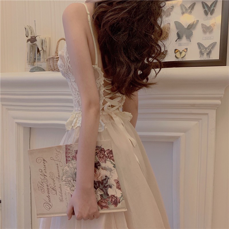 (s100) set váy ulzzang áo hai dây váy công chúa áo khoác len | BigBuy360 - bigbuy360.vn