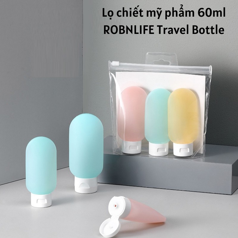 Lọ chiết mỹ phẩm dầu gội sữa tắm du lịch 60ml ROBNLIFE LN130