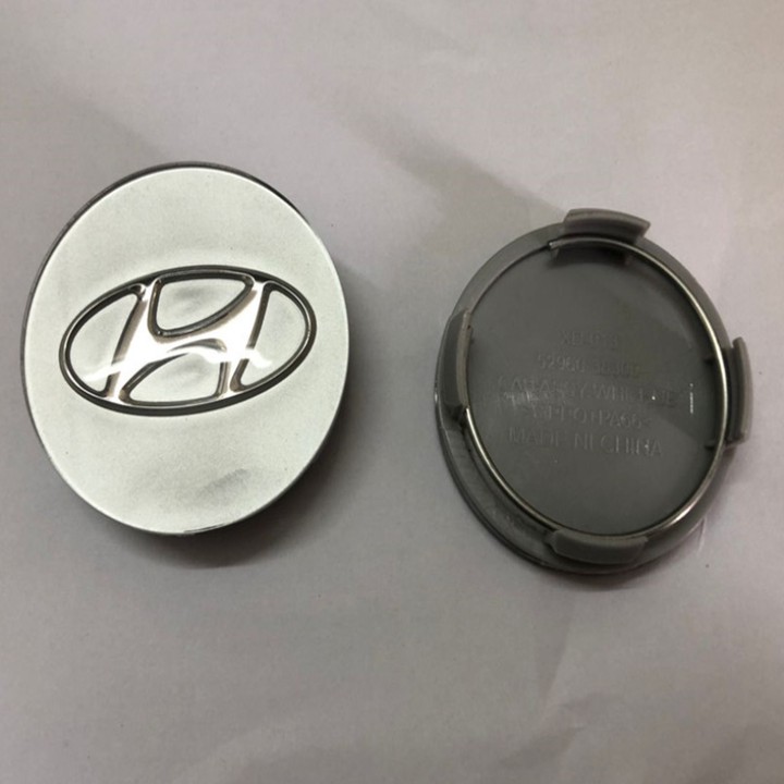 Logo chụp mâm, ốp lazang bánh xe ô tô Hyundai HY-60 Kích thước 60mm - 01 CHIẾC