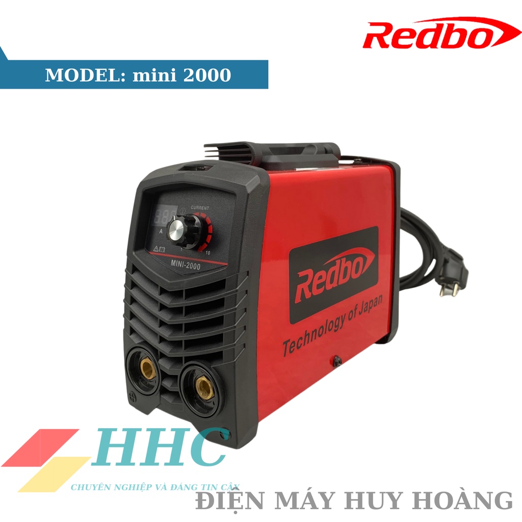 Máy hàn điện tử inverter Redbo mini 2000, máy hàn cho thợ cơ khí, thợ cửa sắt, máy hàn gia đình tặng kèm ke góc nam châm