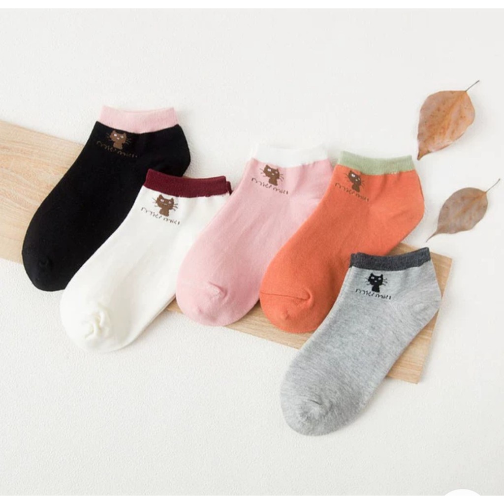 Combo 5 Đôi Tất Mèo Miu Miu