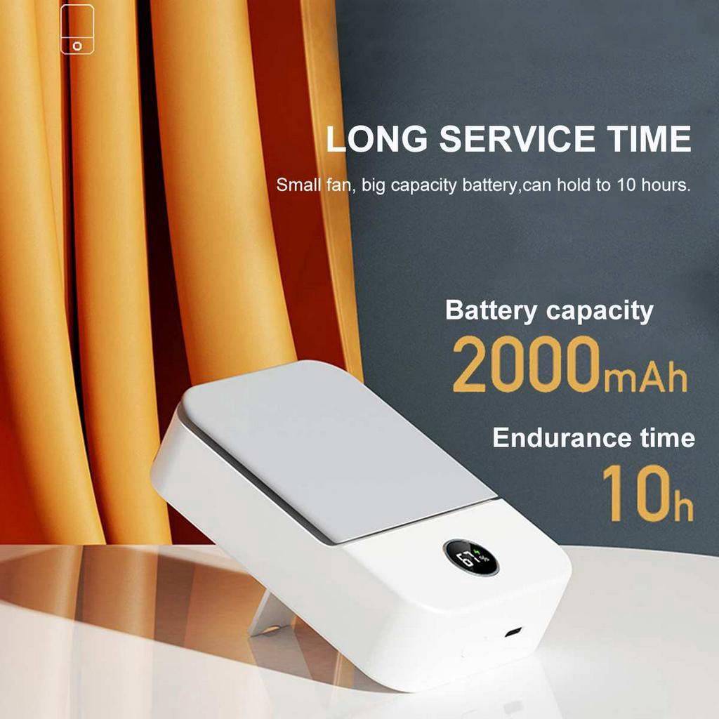 Quạt Làm Mát Mini Đeo Cổ 3 Tốc Độ Yên Tĩnh Có Thể Sạc Lại Bằng Cổng USB Dùng Cho Mùa Hè